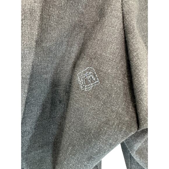 Brunello Cucinelli Gray Work Wool Blend Straight Leg Dress Trouser Pant Size 4 - Picture 4 of 13